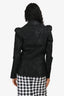 Smythe Black Metallic Floral Applique Blazer Estimated Size S
