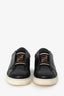 Fendi Black Leather Logo Slip Ons Size 39