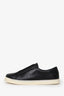 Fendi Black Leather Logo Slip Ons Size 39
