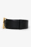 Dolce & Gabbana Black Grained Leather Gold DG Belt