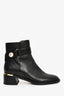 Jimmy Choo Black Leather Pearl Detail Noor 45 Ankle Boots Size 37