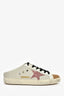 Golden Goose White Mesh/Brown Suede Sabot Slip-On Mule Sneakers Size 36