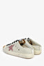 Golden Goose White Mesh/Brown Suede Sabot Slip-On Mule Sneakers Size 36