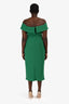 Elliatt Jade Green 'Anti' Midi Dress with Slit Size L