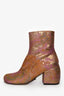 Dries Van Noten Orange/Pink Metallic Heeled Boots Size 41