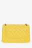 Pre-Loved Chanel™ 2011-12 Yellow Lambskin Yellow Jumbo Double Flap Shoulder Bag