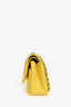 Pre-Loved Chanel™ 2011-12 Yellow Lambskin Yellow Jumbo Double Flap Shoulder Bag