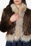 Vintage Brown Fur Cropped Jacket Size S
