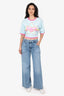 Frame Light Blue High Waisted Wide Leg Jeans Size 28