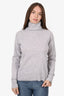 Autumn Cashmere Grey Cashmere Speckled Turtleneck Sweater Size S