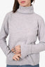 Autumn Cashmere Grey Cashmere Speckled Turtleneck Sweater Size S