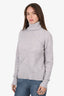 Autumn Cashmere Grey Cashmere Speckled Turtleneck Sweater Size S