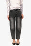 Frame Grey Denim Barrel Leg Cropped Jeans Size 25