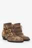 Chloe Brown Suede 'Susanna' Ankle Boots Size 35