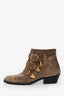Chloe Brown Suede 'Susanna' Ankle Boots Size 35