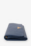 Prada 2013 Blue Saffiano Wallet On Chain