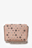 Jimmy Choo Pink Leather Mini 'Ruby/L' Star Gunmetal Chain Crossbody Bag