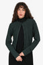 Salvatore Ferragamo Dark Green Gancini Cardigan Size XL
