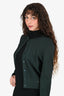 Salvatore Ferragamo Dark Green Gancini Cardigan Size XL