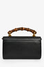 Gucci Black Leather Diana Mini Top Handle with Chain