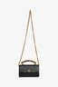 Gucci Black Leather Diana Mini Top Handle with Chain