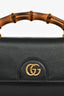 Gucci Black Leather Diana Mini Top Handle with Chain