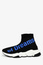 Balenciaga Black/Blue Tech Knit 'The Power of Dreams' Sock Sneakers Size 36