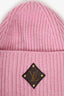 Louis Vuitton Pink Wool LV Initials Monogram Beanie