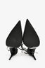 Magda Butrym Black Leather Pointed Toe Ankle Wrap Heels Size 36