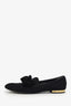 Louis Vuitton Black Velvet Bow Loafer Size 39