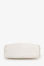 Bottega Veneta White Intrecciato Leather Fold Bag