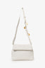 Bottega Veneta White Intrecciato Leather Fold Bag
