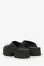 Gucci Black Rubber Perforated 'GG' Chunky Mules Size 38