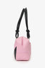 Pre-Loved Chanel™ 2004-05 Pink/Black Leather Medium Ligne Cambon Bowling Bag