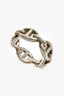 Hermès Sterling Silver Chaine D'ancre Enchainee Small Model Ring Size 49