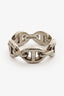 Hermès Sterling Silver Chaine D'ancre Enchainee Small Model Ring Size 49
