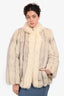 Saga Vintage White Fox Fur Jacket Size M
