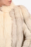 Saga Vintage White Fox Fur Jacket Size M