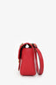 Gucci Red Leather Small GG Marmont Shoulder Bag