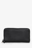 Prada Black Saffiano Leather Zip Around Long Wallet