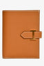 Hermes 2024 Gold Epsom Leather 'H' Bearn Compact Wallet