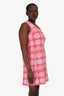 Alaïa Red Printed Knit A-Line Dress Size 42