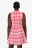 Alaïa Red Printed Knit A-Line Dress Size 42