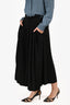 MM6 Black Pleated Wide Leg Trousers Size 40
