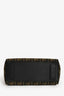 Fendi x Versace Black Leather/Zucca Top Handle Bag with Strap