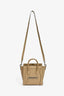 Celine Taupe Leather Nano Luggage Top Handle with Strap