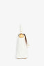 Pre-Loved Chanel™ 2025 White Lambskin Mini Rectangle Top Handle Bag