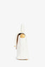 Pre-Loved Chanel™ 2025 White Lambskin Mini Rectangle Top Handle Bag