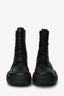Lanvin Black Leather Chunky Rubber Sole 'Flash X Bold' Combat Boots Size 37
