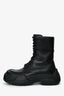 Lanvin Black Leather Chunky Rubber Sole 'Flash X Bold' Combat Boots Size 37